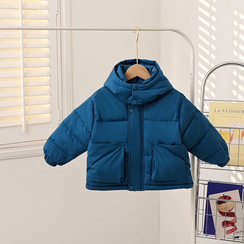 Hombres y niñas abrigo de invierno grueso 2025 nuevo bebé niño niño vestido de algodón de otoño y invierno