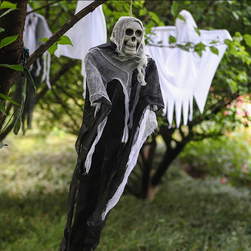 Transfronterizos para gaza de calaveras, fantasmas, accesorios de terror, colgantes de Halloween, decoración de fantasmas.