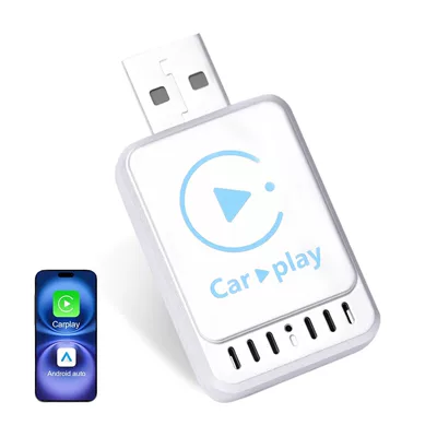 Carplay Box, Simsiz CarPlay və Android Auto - d20-silver-white-model-adapter-adapter-cable-5-only-supports-overseas-android-apple