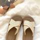 2025 New Summer Ins Style Thick Bottom Heightened Women Slippers Beach Non-slip Cross Slippers Women Wholesale