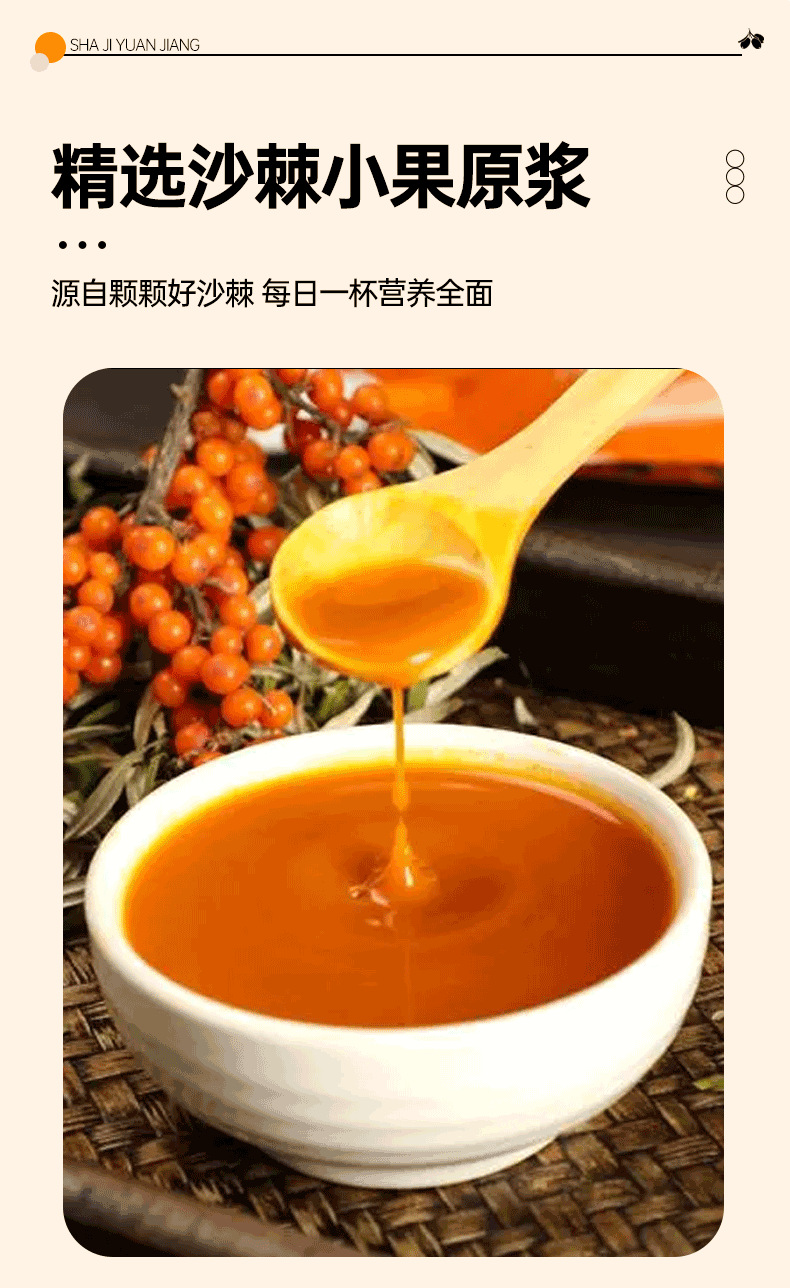 Sea Buckthorn Juice Puree 300ml Portable Spout Pouch Inner Mongolia Sourced overview