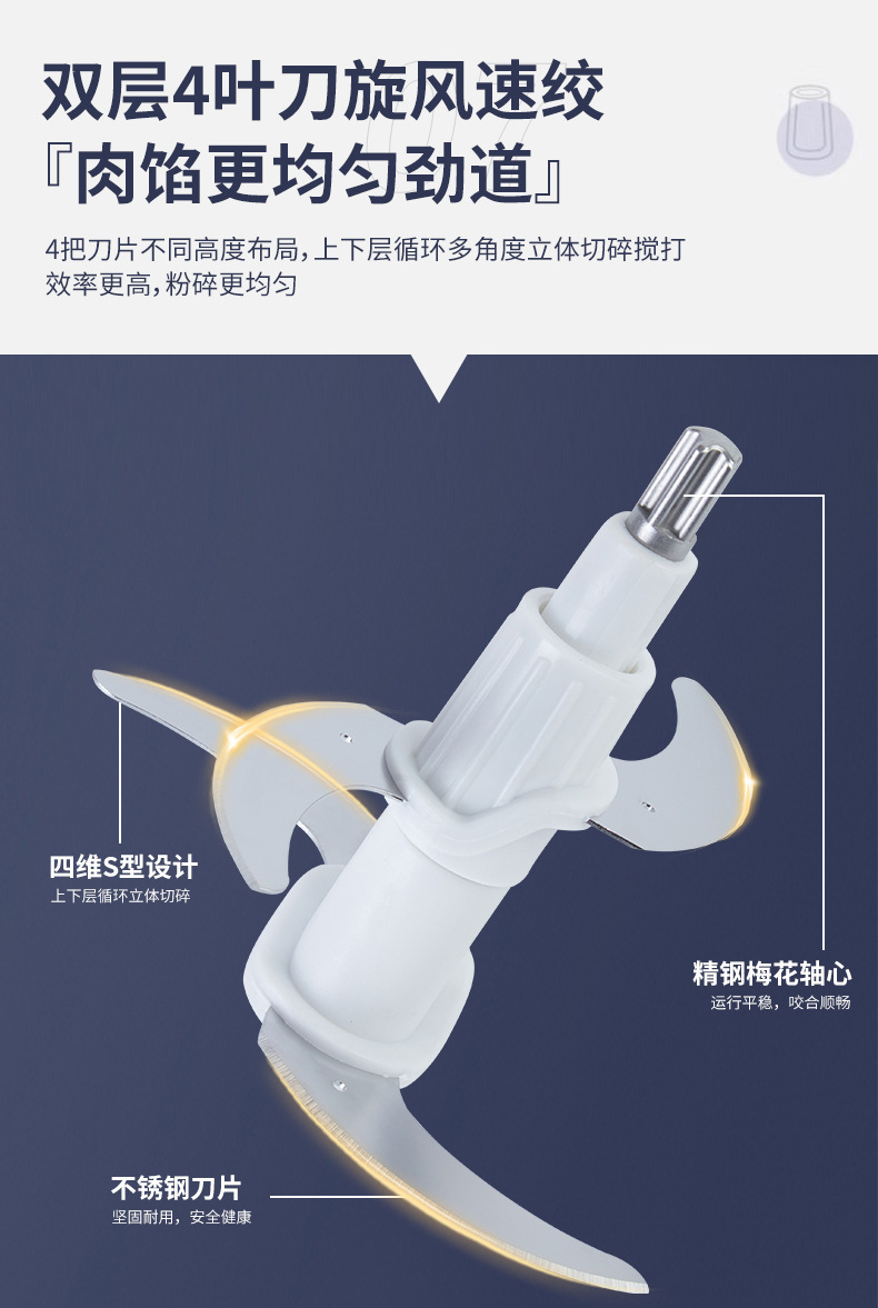 新款大功率家用绞肉机商用多功能料理机和面辣椒蒜姜肉泥机粉碎机