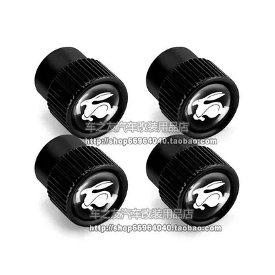 Gti Phaeton Touareg Multivan valve - rabbit-logo-valve-black-4-pieces