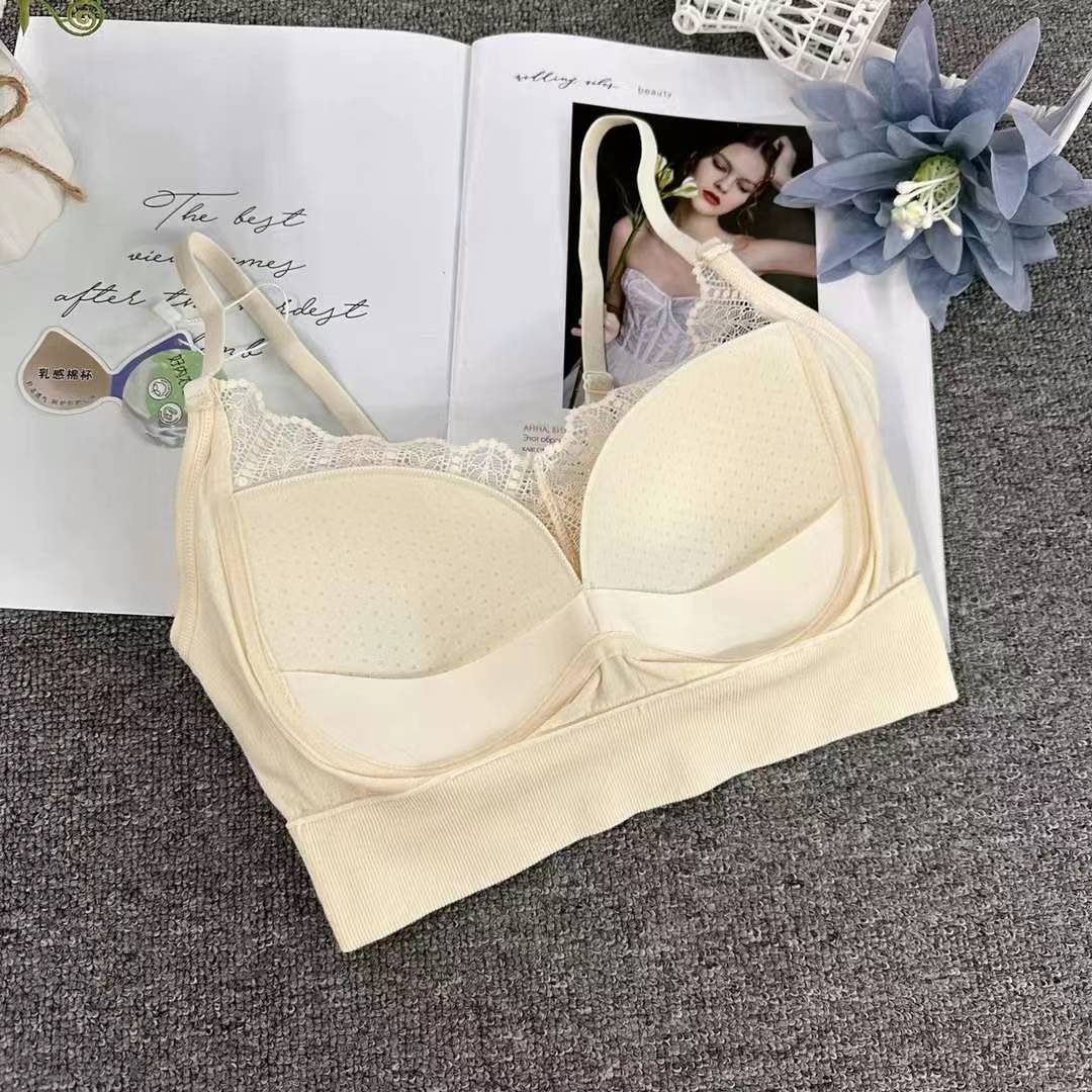 Nueva taza fija sin costuras hermosa espalda sin anillo de acero ropa interior chaleco chaleco cómodo ropa interior damas base sostén al por mayor