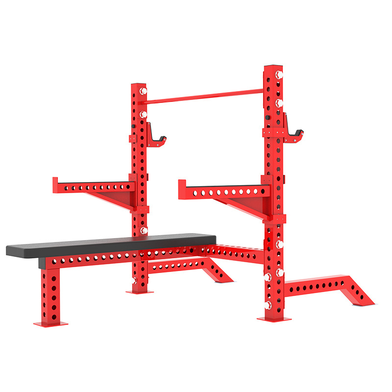 Frame de cuclillas gratis multipropósito barraca profesional de empuje horizontal medio marco marco marco de cuclillas marco alto y bajo marco marco de gimnasio multifunción
