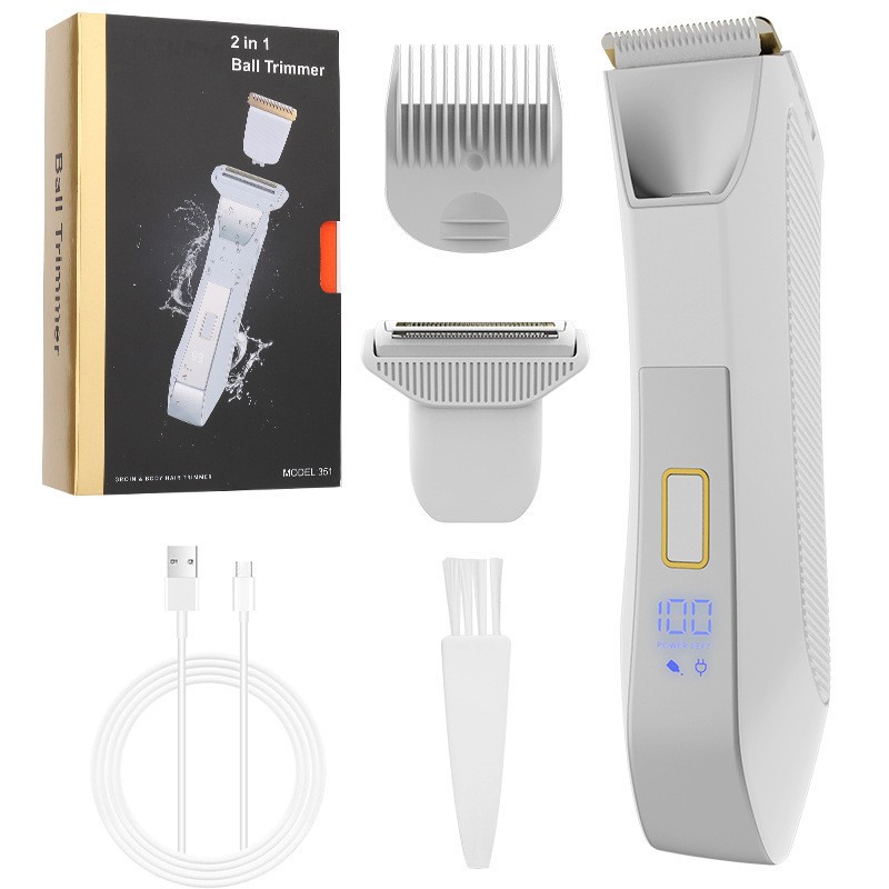 Ventas transfronterizas calientes 2 en 1 cortador de pelo eléctrico impermeable cuerpo entero afeitar cuchillo de afeitar hombre y mujer intimidad image 10
