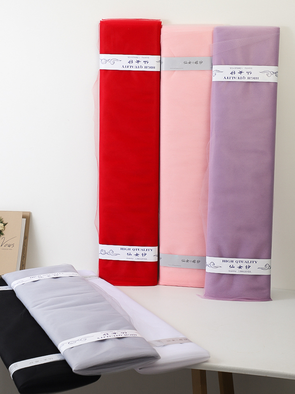 Large Black Gauze White Gauze Fairy Gauze Flower Mesh Rose Flower Bouquet Packaging Gauze Curtain DIY Packaging Material Large Gauze