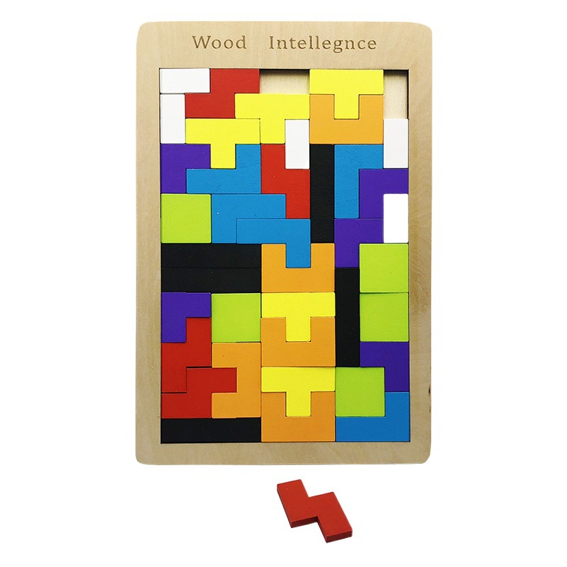 Tetris rompecabezas de madera fábrica directa de los niños desarrollo de la inteligencia educación temprana rompecabezas kindergarten juguetes educativos