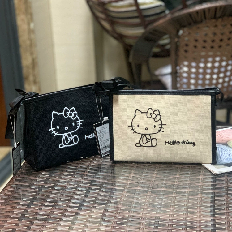Hello Kitty, косметичка с бантом, ручка-ремень, стиль Кореи