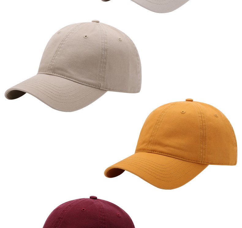 Combed Cotton Baseball Cap Solid Color Water Washed Hat Simple Trendy Duck Bill Cap Outdoor Popular Versatile Soft Top Sun Visor Hat