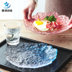 玻璃盤乾果零食盤客廳家用創意盤子酒吧糖果盤水果盤玻璃托盤套裝