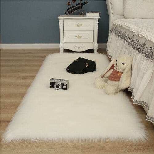 Cross-border round carpet Nordic imitation wool bedroom bay window mat household round mat waterproof, erasable and washable cross-border