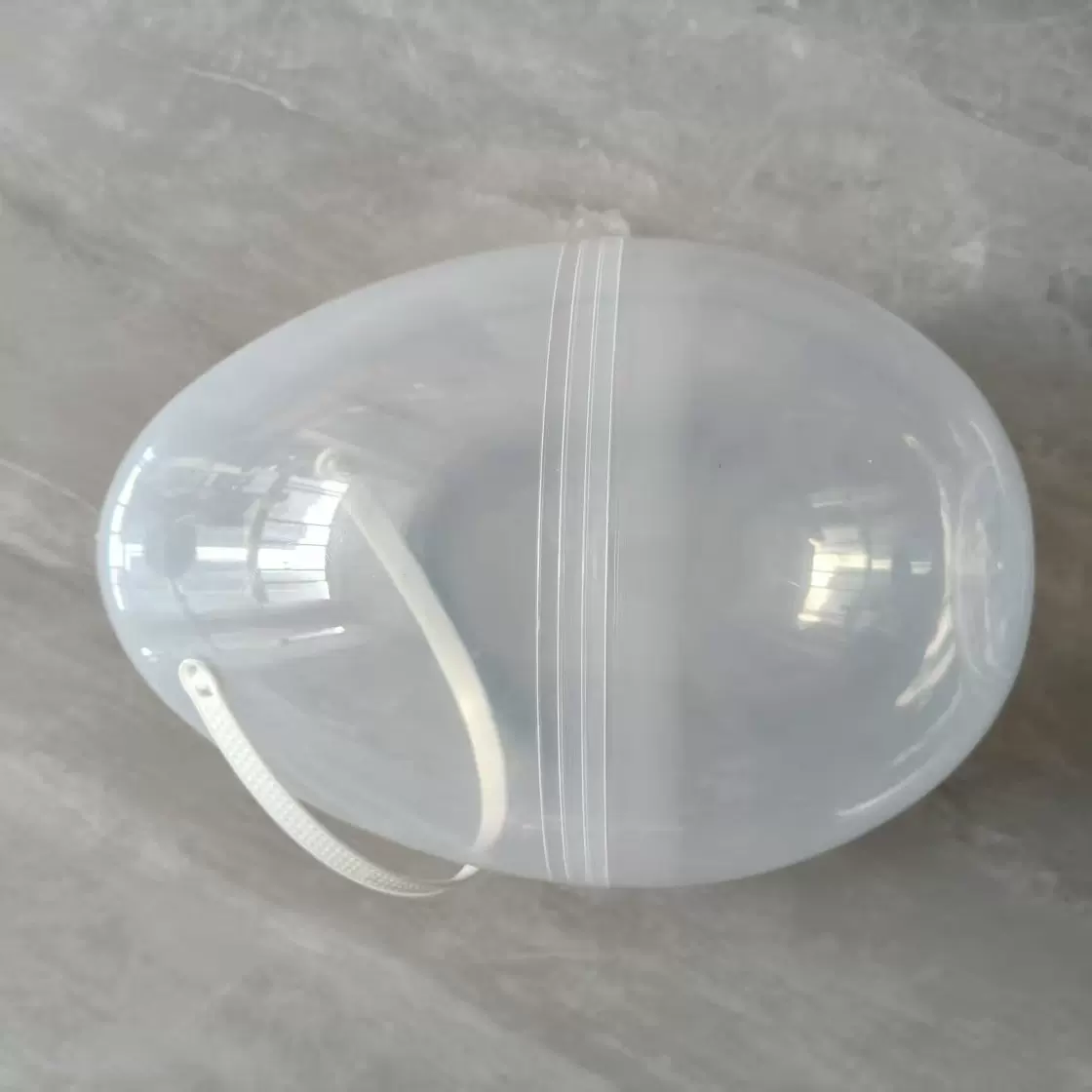 厂家直销塑料彩蛋复活节塑胶鸡蛋儿童手工手提25cm平底金蛋