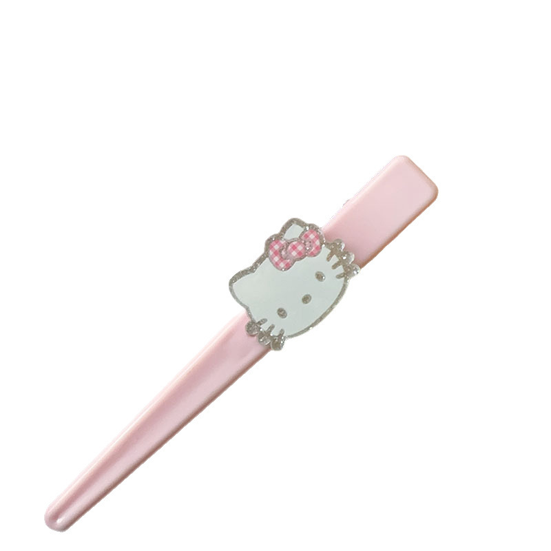 かわいいピンクのキティ猫ヘアピンサイドクリップ女性の洗顔とメイクアップ額の髪前髪クリップヘアピン|undefined