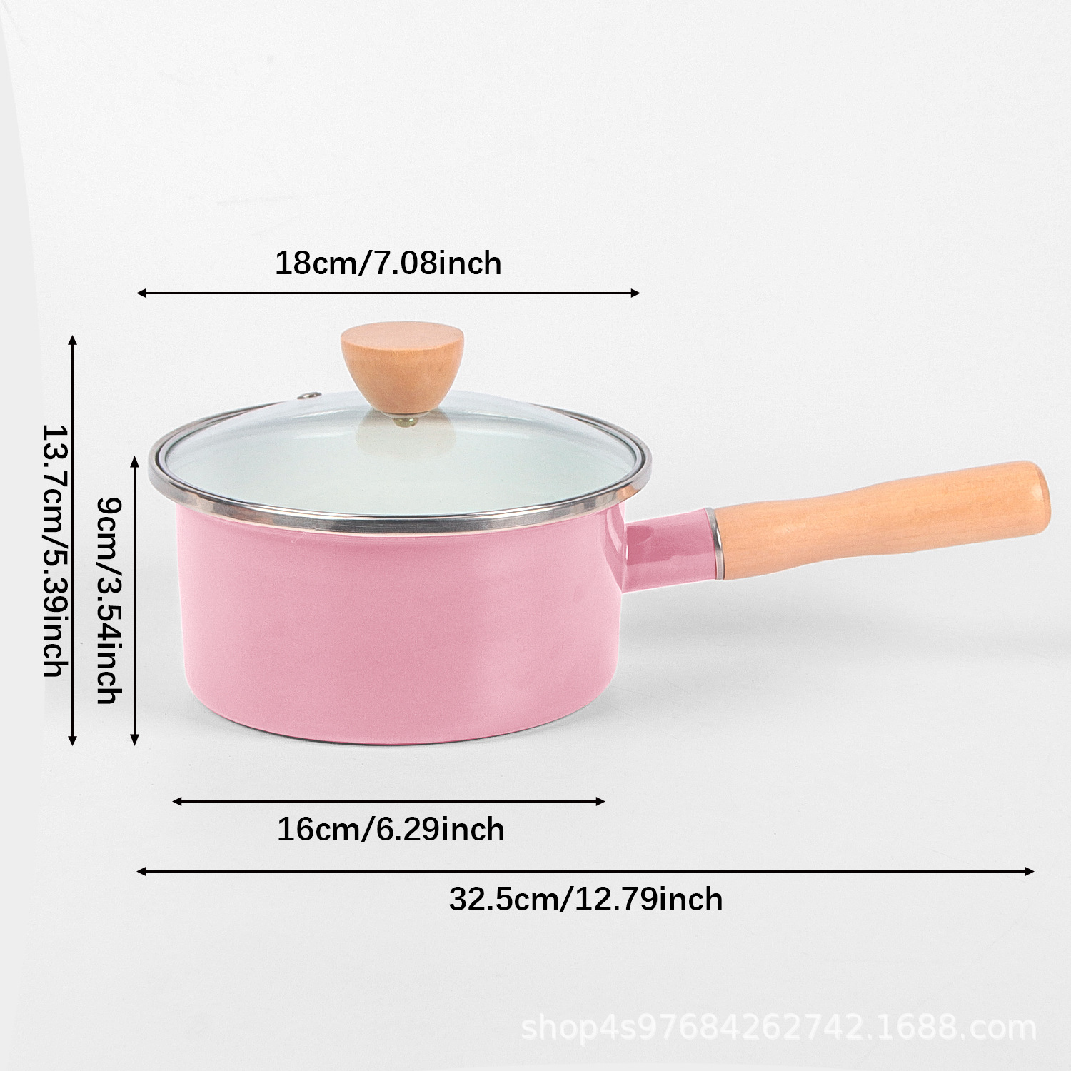 핑크스트레이트밀크포트-16cm