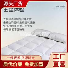 五酒店羽绒床垫白鹅绒软垫10cm加厚床褥垫1.8m家用防螨虫垫被