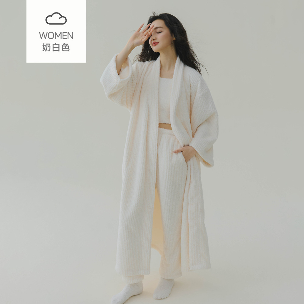 Creamy white nightgown + pants-women