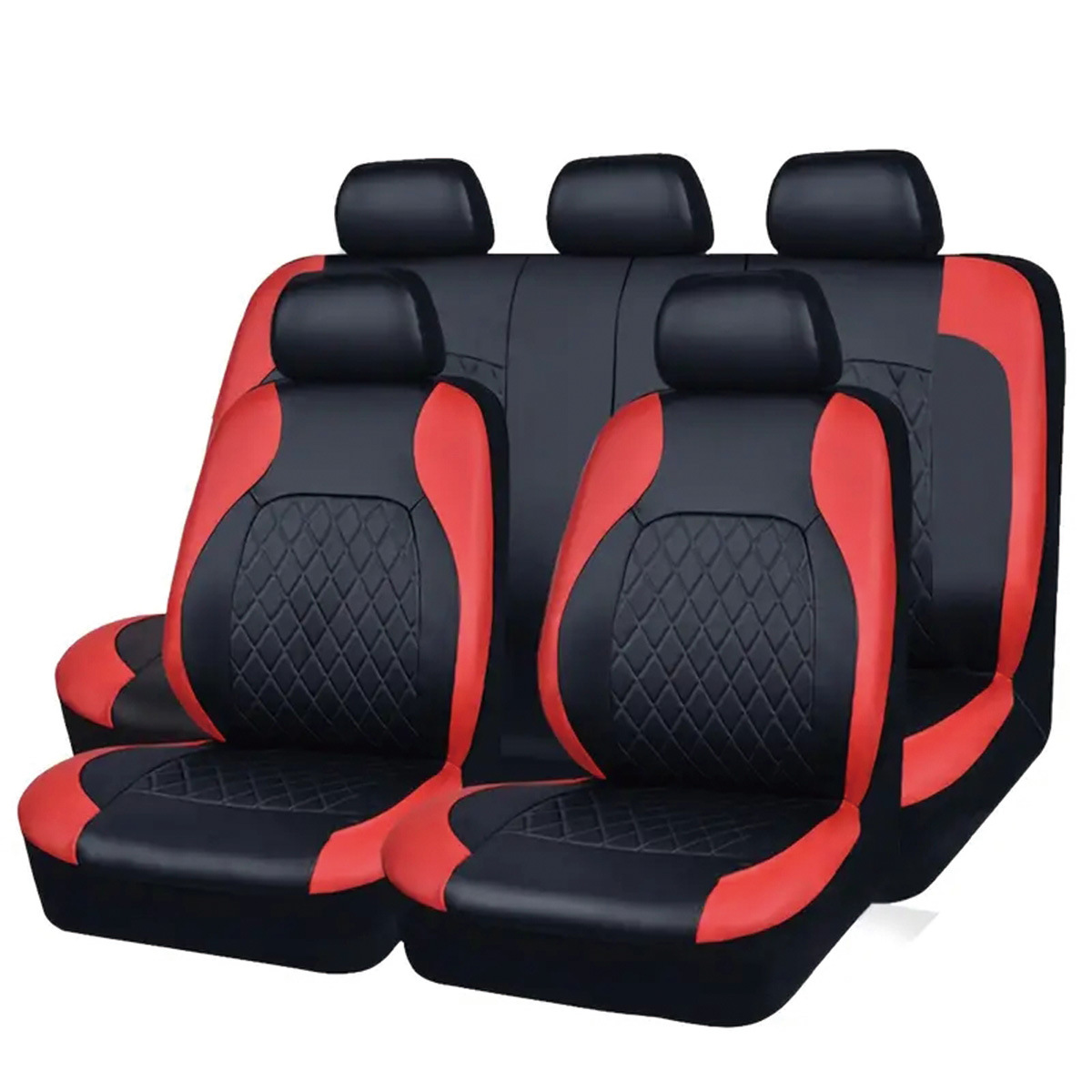 simple general pu cuero bracket asiento cubierta asiento de automóvil cubierta de piel empalmado una sola línea de diamante coche cojín respirado image 10