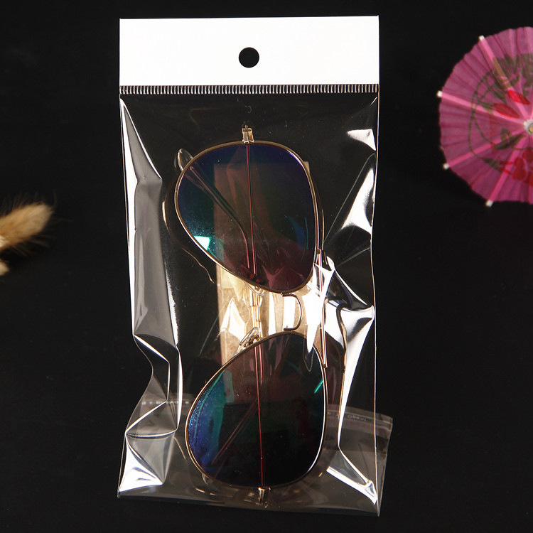 OPP bag transparent plastic bag hanging hole white opp card head bag jewelry airplane hole card packaging bag dust bag