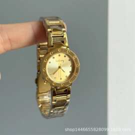爆款新品中古风金色女士手表女款外贸跨境高级感小众轻奢小金腕表