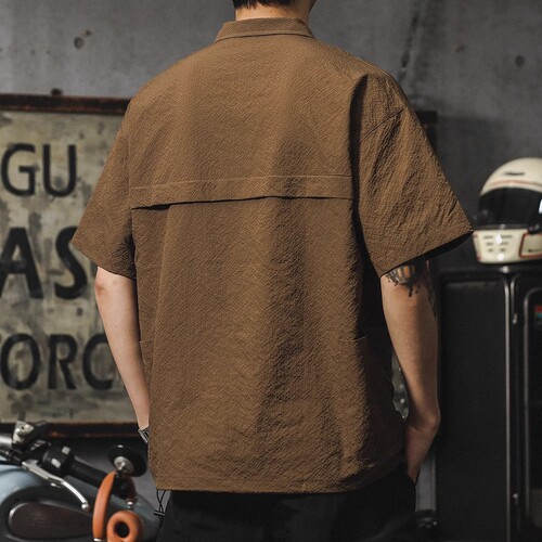 Summer Men's Fashion Trend Comfy American Retro Short Sleeve Polo Shirt