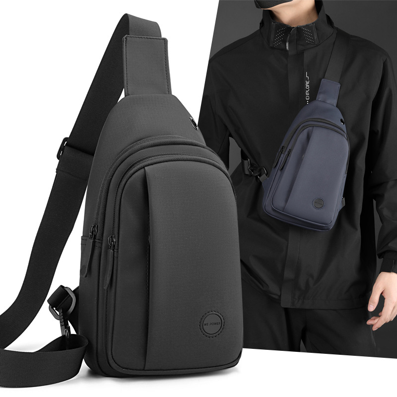 WEPOWER nuevo bolso de pecho para hombre estilo coreano simple y avanzado bolso de mensajero práctico al aire libre casual en el pecho