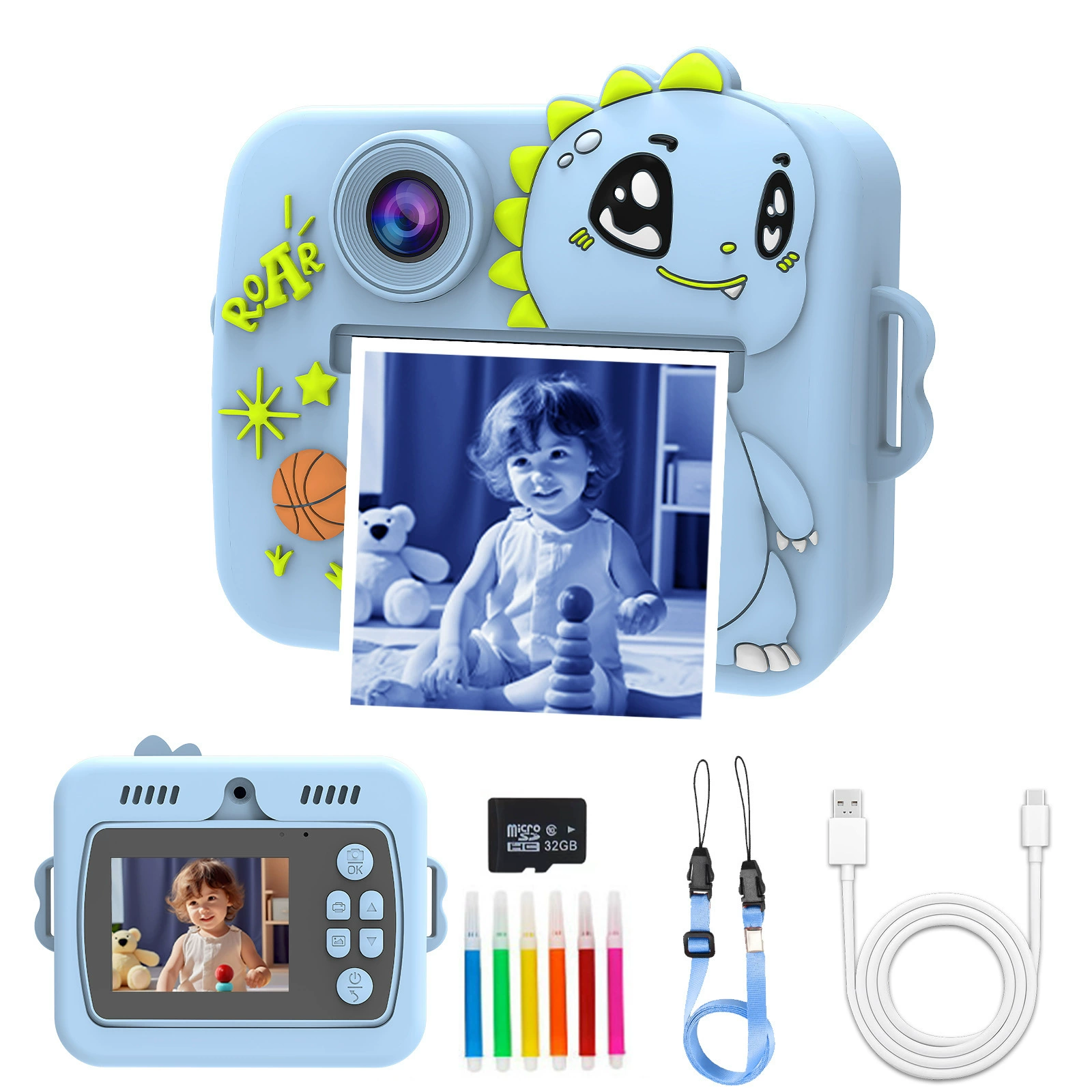 (Cross-border trading), polaroid, cartoon camera