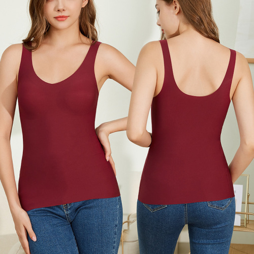 No size nude-feeling lazy clothes with muscle bottom all-in-one lightweight thermal underwear for women seamless slimming bottoming vest autumn clothes