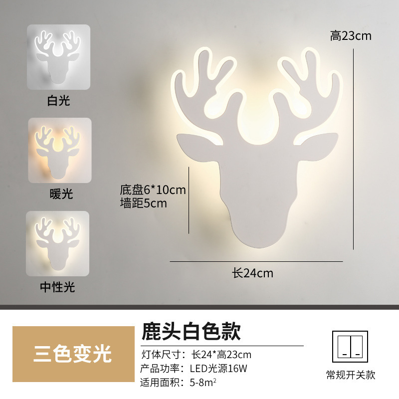 网红壁灯LED床头卧室现代简约创意客厅阳台楼梯过道墙壁北欧灯具|undefined