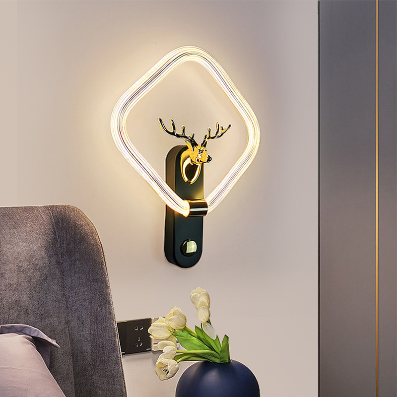 Pasillo sala de estar pasillo moderno lámpara de techo luz de fondo minimalista lámpara de fondo dormitorio pared de fondo lámpara de cabecera
