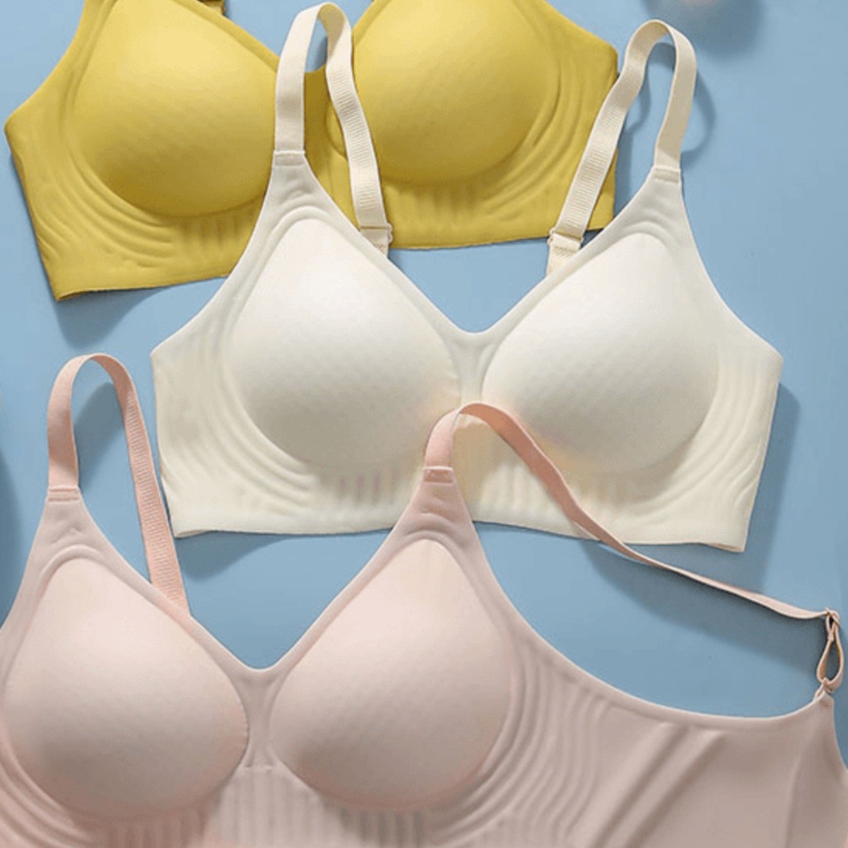 图兰朵果冻胶条洞洞杯文胸夏季透气舒适调整内衣【两件装】