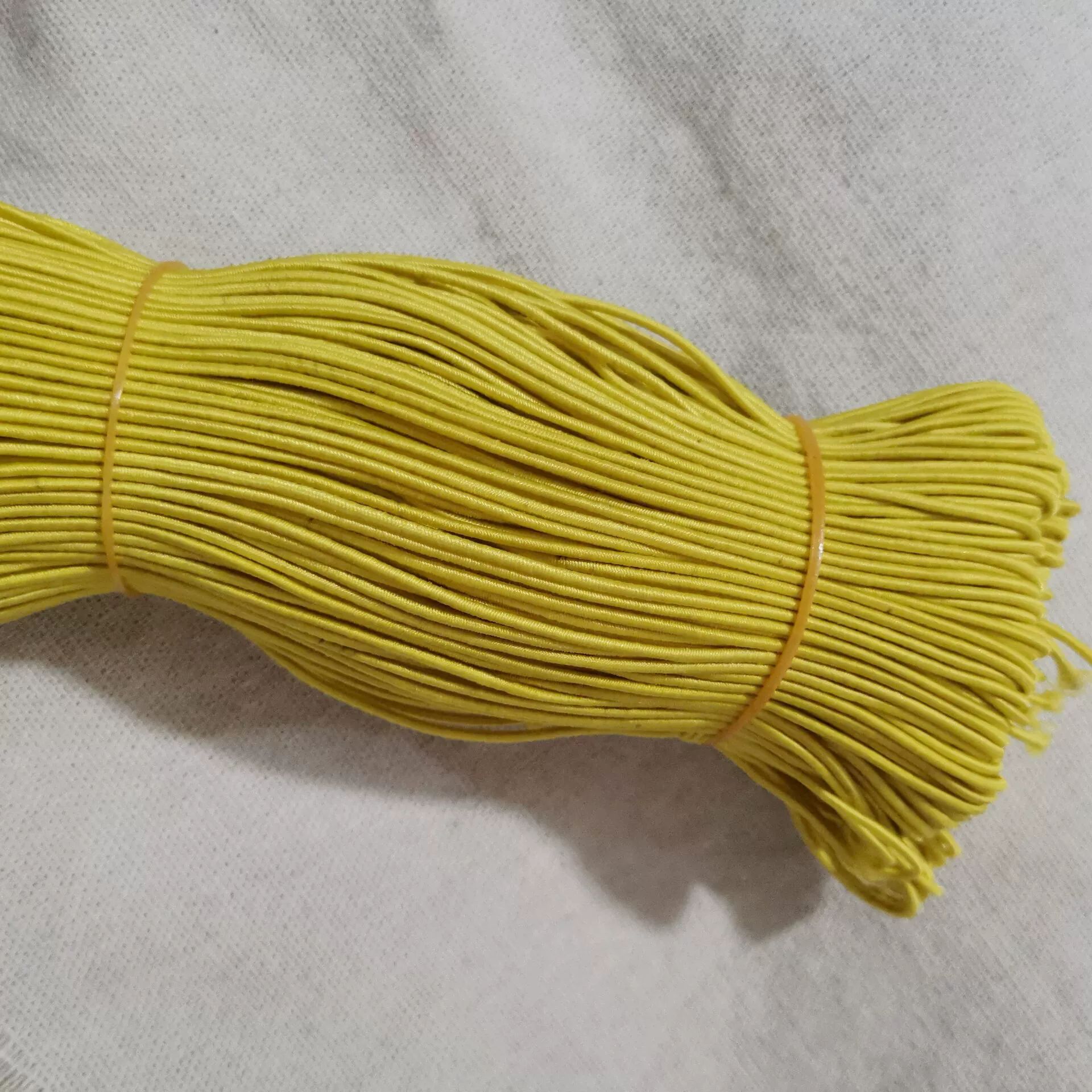 White elastic black beads, hair rope, 1.2mm