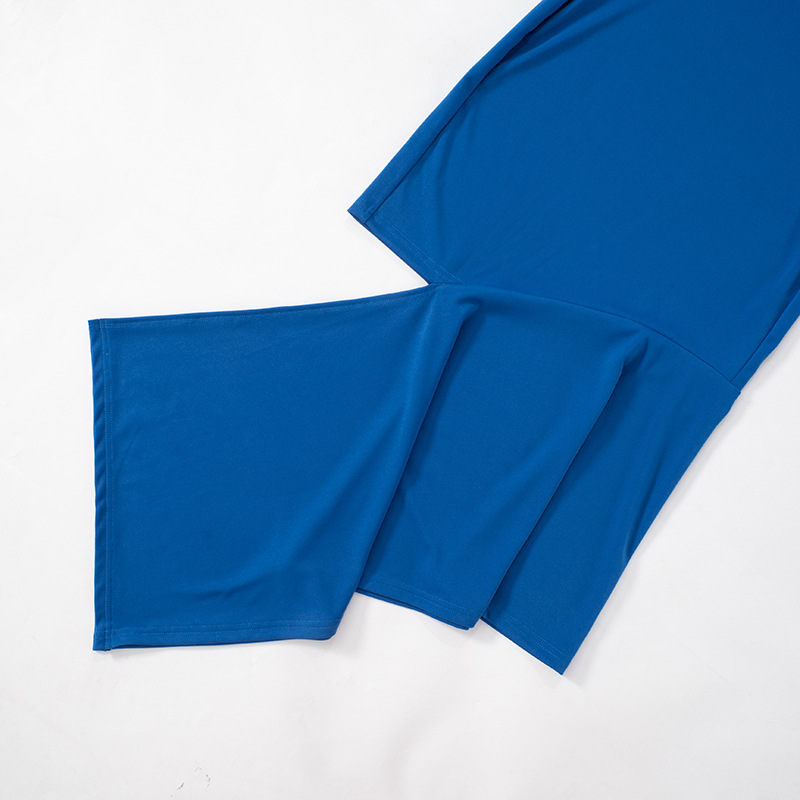 Women Elegant Elegant Slit Embellished Solid Color Length Dress