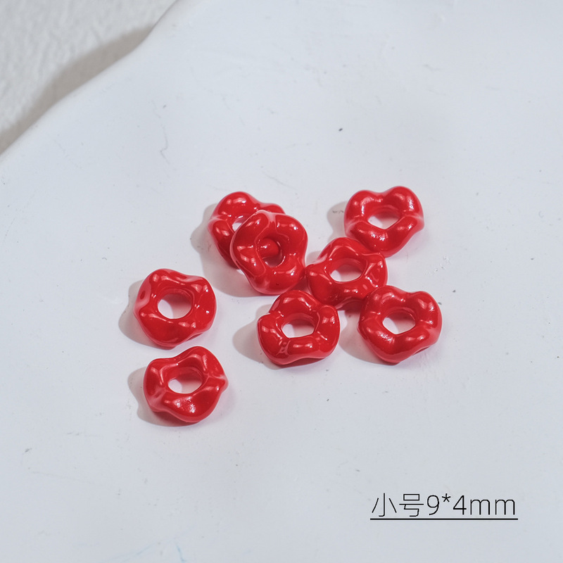 小号烤漆波浪叠叠乐花边穿绳包挂亚克力手机链条手链diy饰品配件|undefined