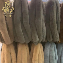 现货供应各种颜色狐狸毛领帽领支持加工各种尺寸各种颜色服装毛领