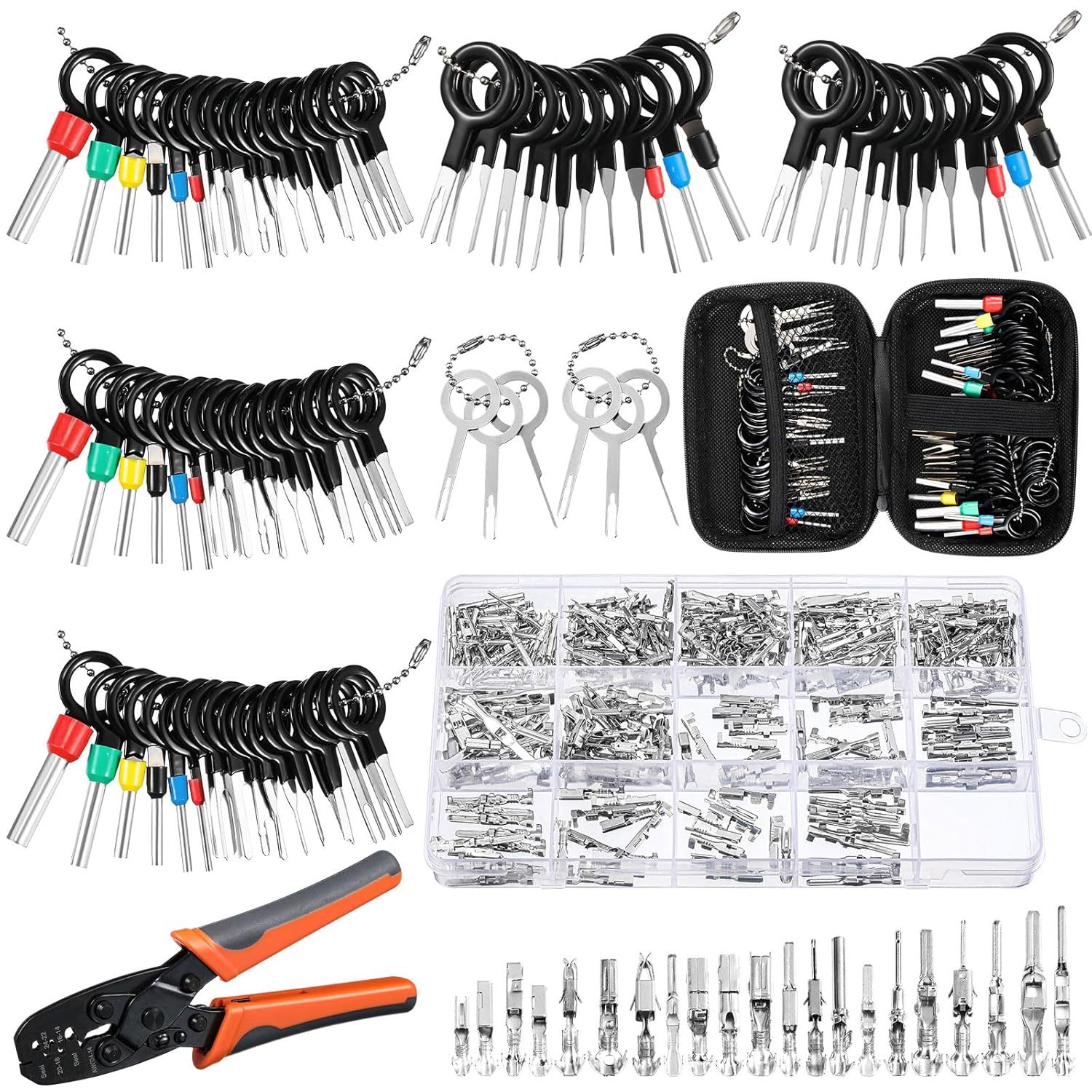 Aurelema 290 Pcs Car Electrical Wire Terminal 1\/1.5\/1.8\/2