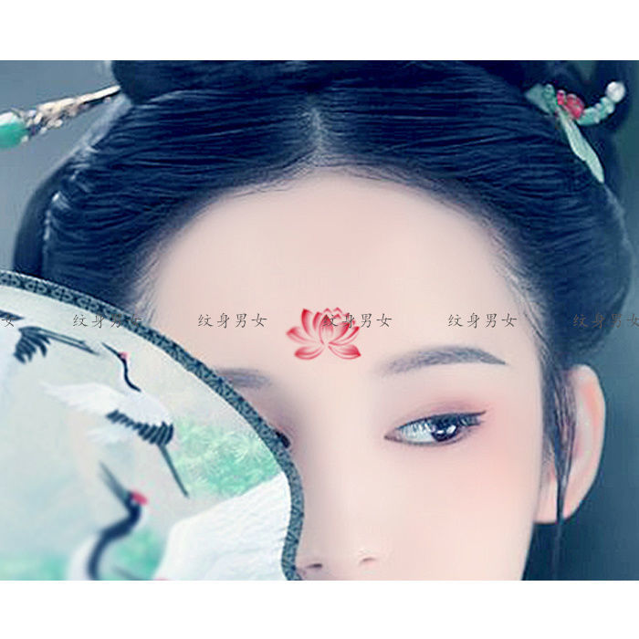 Ancient Style Red Lotus Flower Petals, Lotus Flower Petals, Lotus Flower Sexy Face, Red Spider Lily Eyebrow and Eye Corner Stickers