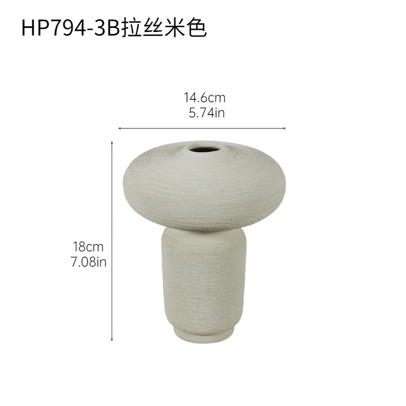 Vento tranquilo retrógrado flor de cerámica dibujada ornamentos floral simple flor seca floral decorativo creativo de escritorio para el hogar