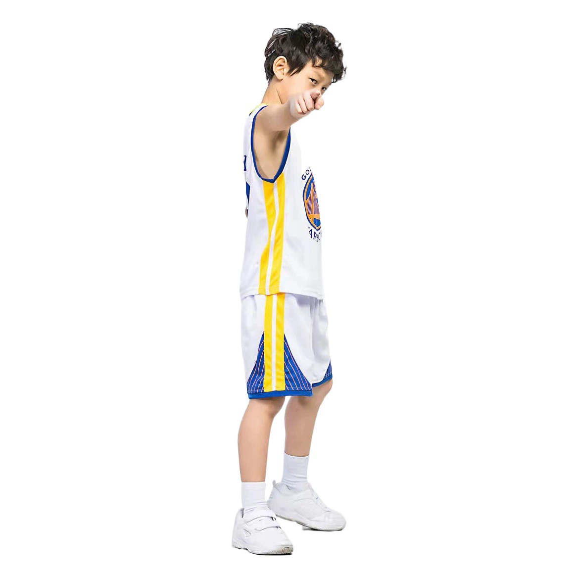 Детский баскетбольный костюм Warriors Team № 30 Джерси с карри Мужской и женский тренировочный костюм для учащихся начальной и средней школы