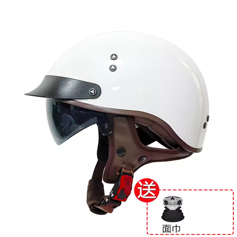 F-02 펄 화이트 (렌즈 블랙 미러) 두개골 얼굴 타월