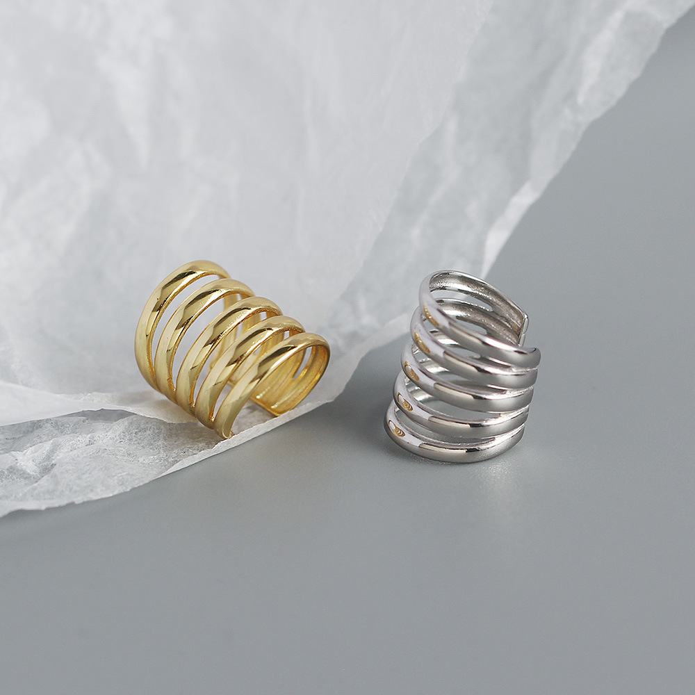 Fashion Geometric Sterling Silver Plating Metal Ear clips 1 Pair