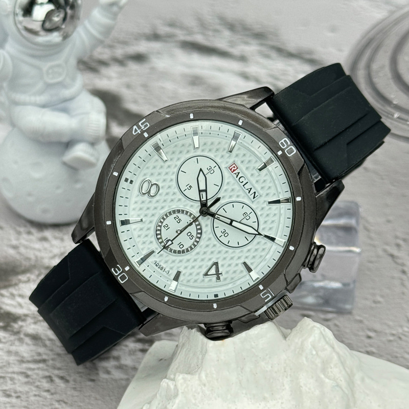 クロスボーダー外国貿易新型ファッションファッション男性腕時計学生レジャースポーツシリコンテープ大文字板石英時計男