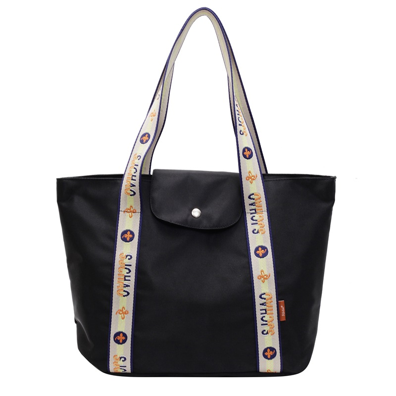 Bolsa de tela de nylon impermeable de gran capacidad, bolsa de mujer casual, bolsa de hombro, bolsa diaria de estudiantes, nueva bolsa de viaje