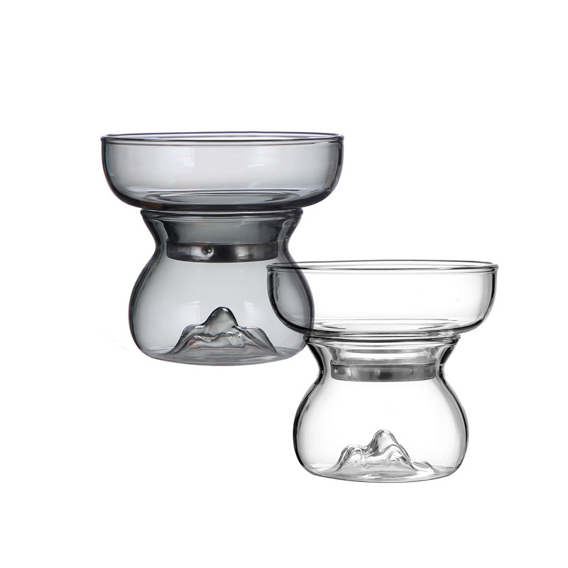 Fábrica al por mayor vidrio de borosilicato colador de té hogar Kung Fu juego de té accesorios creativo Guanshan colador de té colador de acero inoxidable
