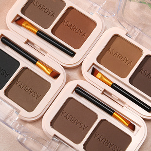 Asaraya Two-Color Eyebrow Powder, Easy to Apply, Waterproof, Non-Smudging, Contouring Nose Shadow Powder, Wholesale Waterproof Long-Lasting Eyebrow Powder