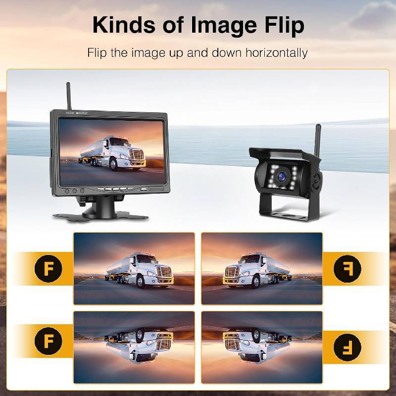 7inch Wireless Vehicle Monitoring Digital Signal Stable Long-Distance Ahd1080P Reversing Image