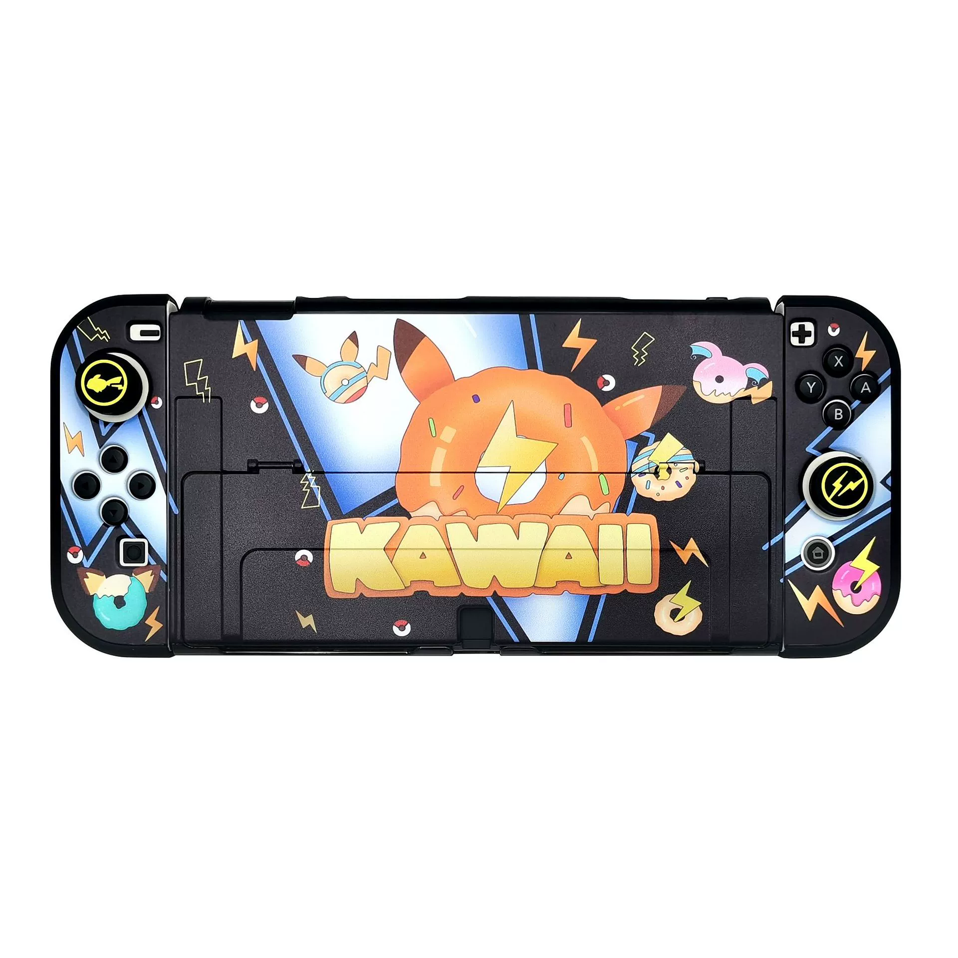 Защитная жесткая крышка (Nintendo Switch OLED) — разборная кожуховая крышка, печатные дизайны, варианты с rocker-бобами