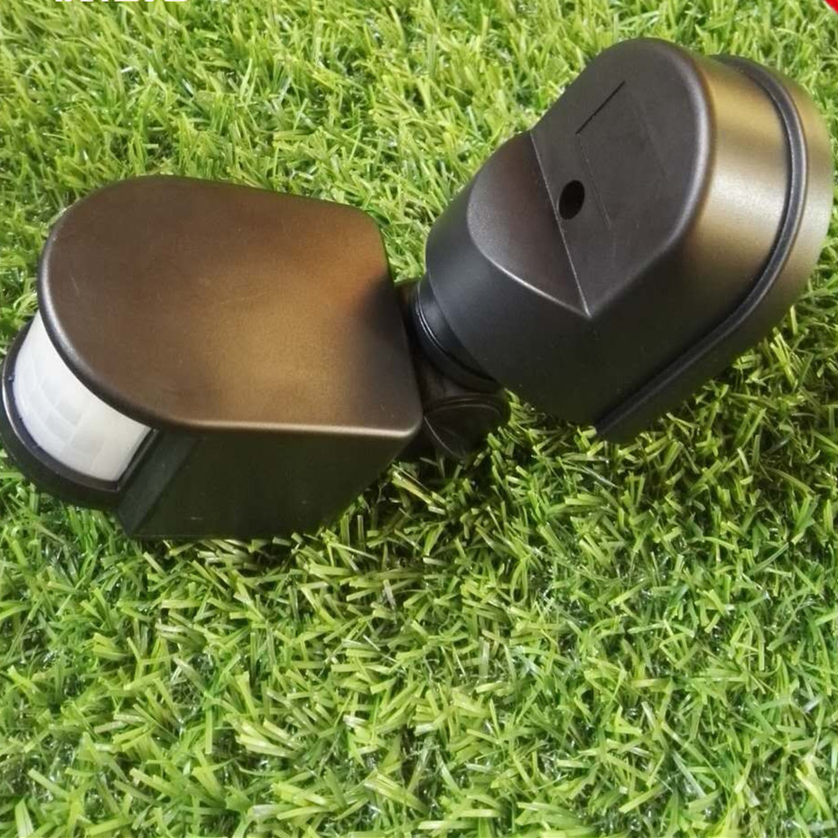 220v黑色带灯座 投光灯红外线人体感应开关