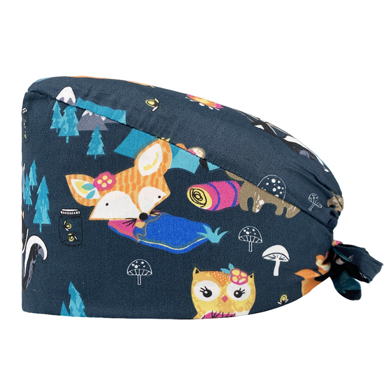 Nuevo Gorro de Enfermera para UCI con Lindos Estampados, Algodón Puro, Gorro de Cocina, Odontología, Belleza y Medicina, Unisex, en Existencia.