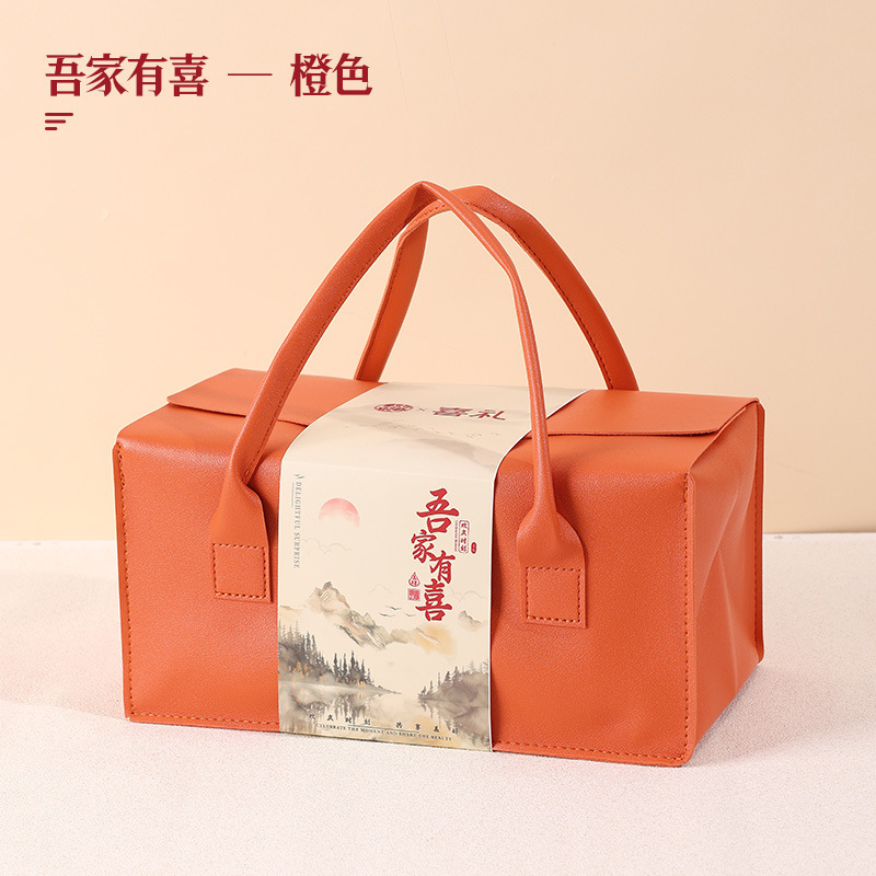 新商品のお年寄りギフトボックスの皮手提げケースの結婚式の誕生祝いはギフトボックスの大きいサイズの高級感のあるプレゼントの空箱に移転します。|undefined